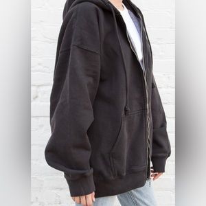 Black oversized zip up